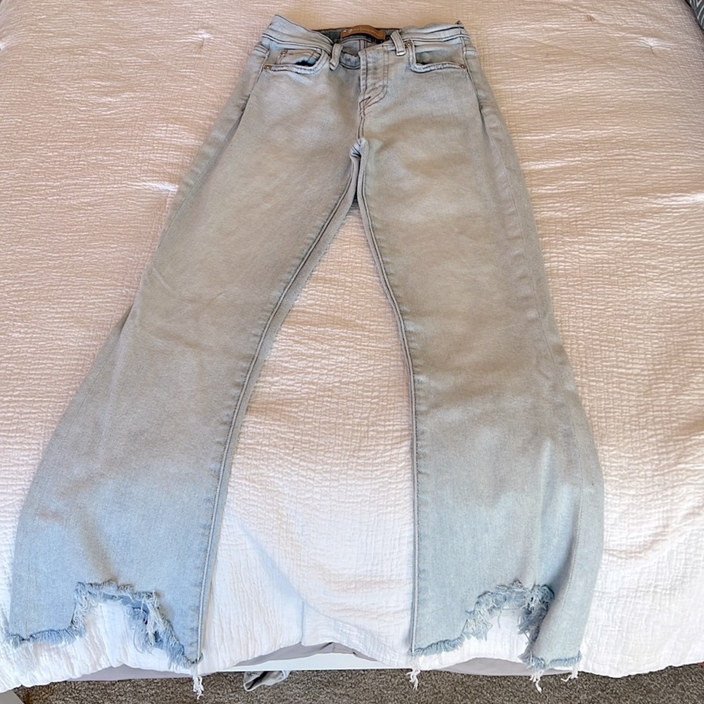 7 fam high waist cropped flare